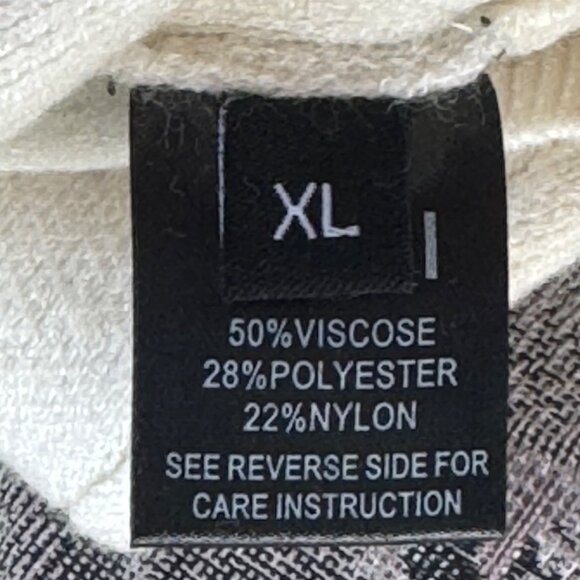 Ruti Women's Colorblock Sweater XL Black Red White Viscosa-Polyester Blend - Picture 4 of 9